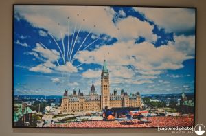 Parliament on Canada Day (colour)